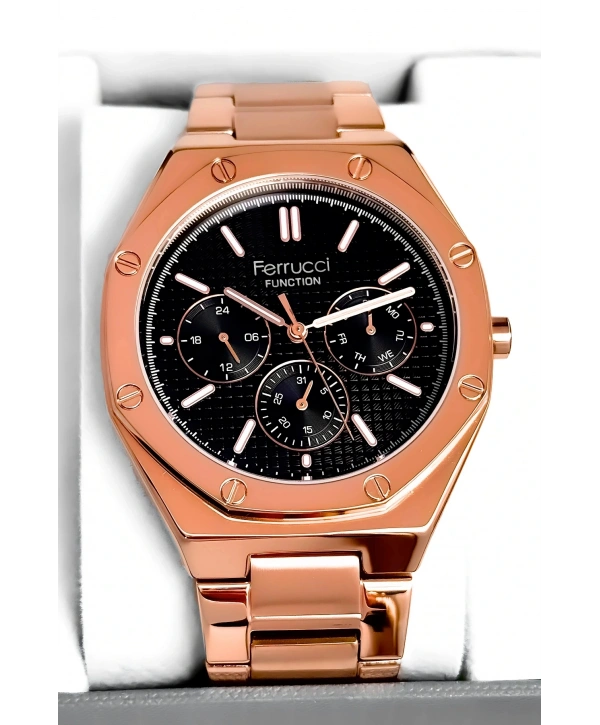 Erkek Kol Saati Rose Renk Çelik Kordon ve Kasa, Function sdfer001