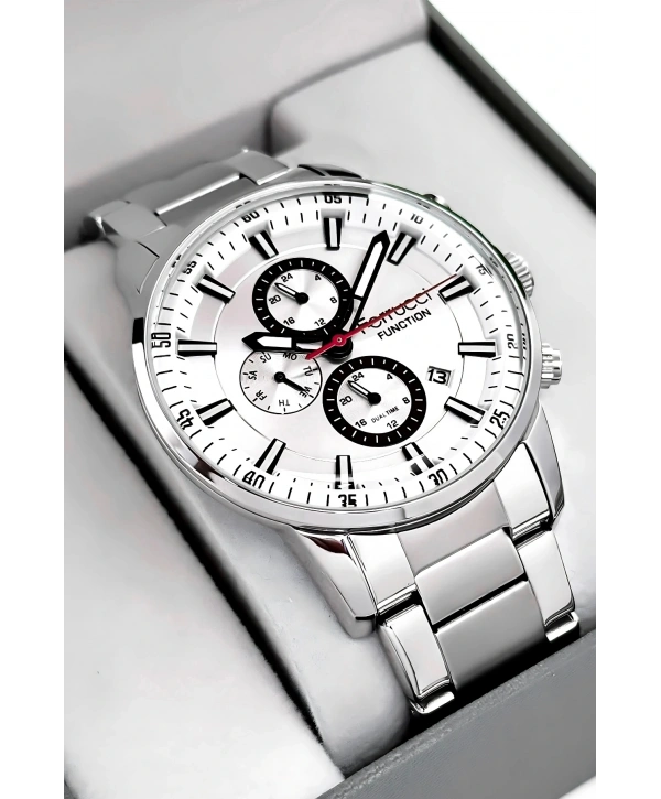 Function Erkek Kol Saati Gümüş Renk Çelik Kordon ve Kasa, sdfer004