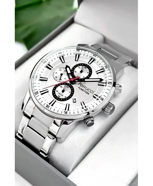Function Erkek Kol Saati Gümüş Renk Çelik Kordon ve Kasa, sdfer004