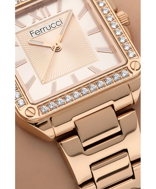 Kadın Kol Saati Çelik Kordon 3 Atm Suya Dayanıklı Bileklik Hediyeli Rose Sdfer046