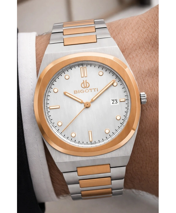Erkek Kol Saati Tüm Fonksiyonlar Aktif Gümüş-rose Gold Sdb004