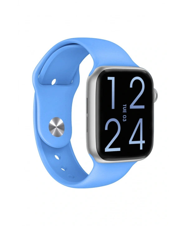 Fc Smart S10 Max – Bluetooth Arama, Spor Modları, Alüminyum Kasa Akıllı Saat Gümüş-Mavi