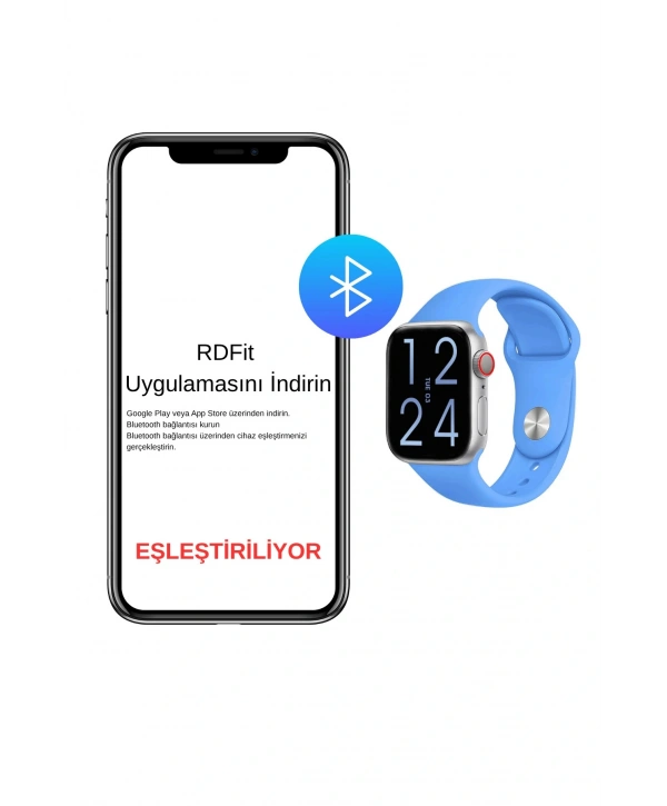 Fc Smart S10 Max – Bluetooth Arama, Spor Modları, Alüminyum Kasa Akıllı Saat Gümüş-Mavi