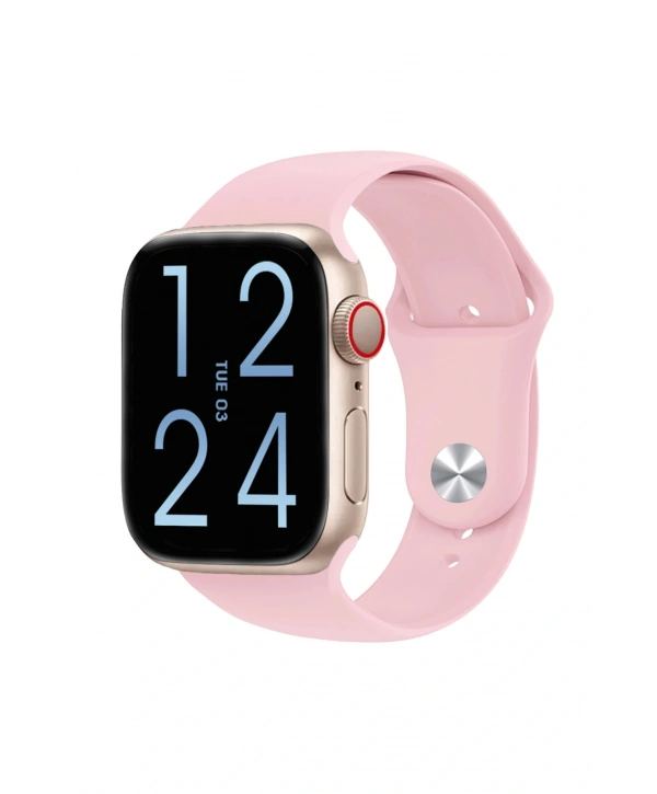 FC Smart S10 Max – Bluetooth Arama, Spor Modları, Alüminyum Kasa Akıllı Saat Pembe-Rose