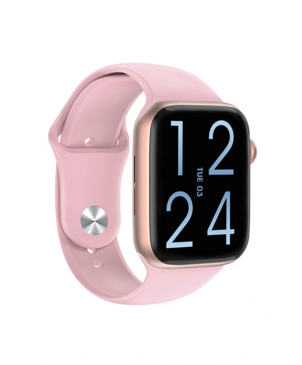 FC Smart S10 Max – Bluetooth Arama, Spor Modları, Alüminyum Kasa Akıllı Saat Pembe-Rose