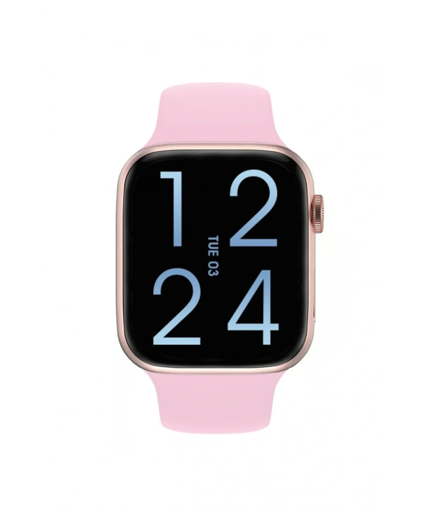 FC Smart S10 Max – Bluetooth Arama, Spor Modları, Alüminyum Kasa Akıllı Saat Pembe-Rose