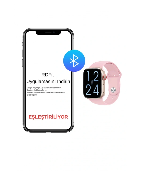 FC Smart S10 Max – Bluetooth Arama, Spor Modları, Alüminyum Kasa Akıllı Saat Pembe-Rose
