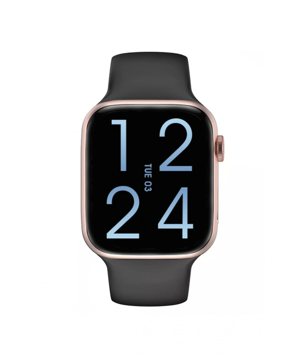 FC Smart S10 Max – Bluetooth Arama, Spor Modları, Alüminyum Kasa Akıllı Saat Siyah-Rose