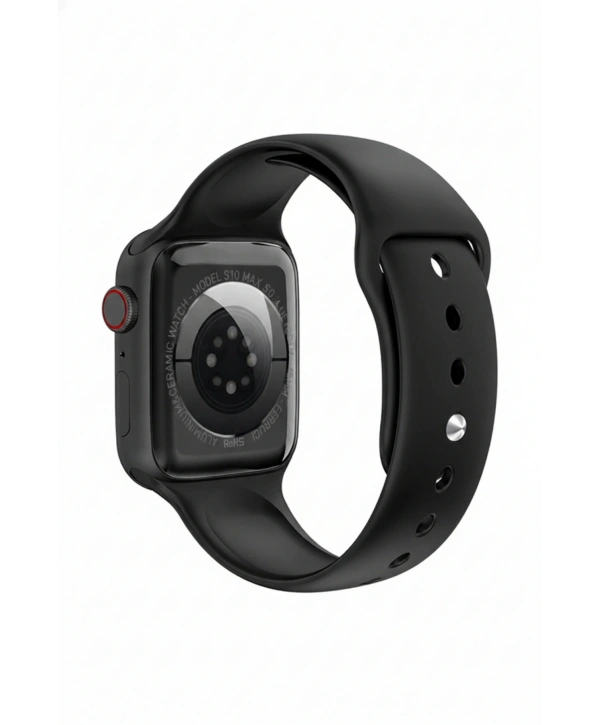 FC Smart S10 Max – Bluetooth Arama, Spor Modları, Alüminyum Kasa Akıllı Saat Siyah-Siyah