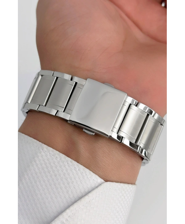 Function Erkek Kol Saati Çelik Kordon Gümüş-beyaz Bileklik Hediyeli 3atm Sdfer059