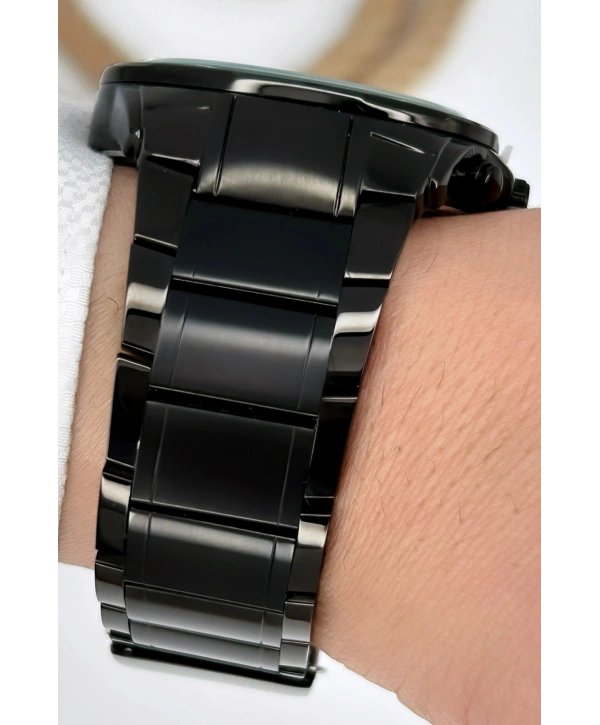 Function Erkek Kol Saati Çelik Kordon Siyah Bileklik Hediyeli 3atm Sdfer059