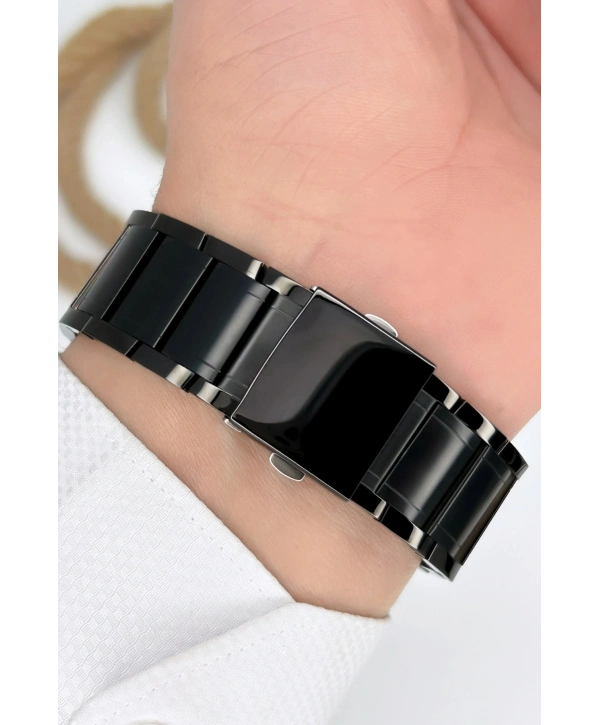 Function Erkek Kol Saati Çelik Kordon Siyah Bileklik Hediyeli 3atm Sdfer059