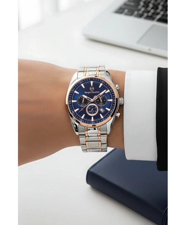 Premium Lüx Çelik Kordon Erkek Kol Saati Gümüş-rose Stsd007