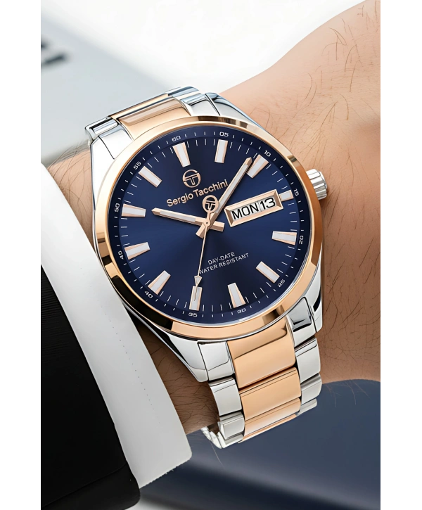 Premium Lüx Çelik Kordon Erkek Kol Saati Gümüş-rose Stsd011