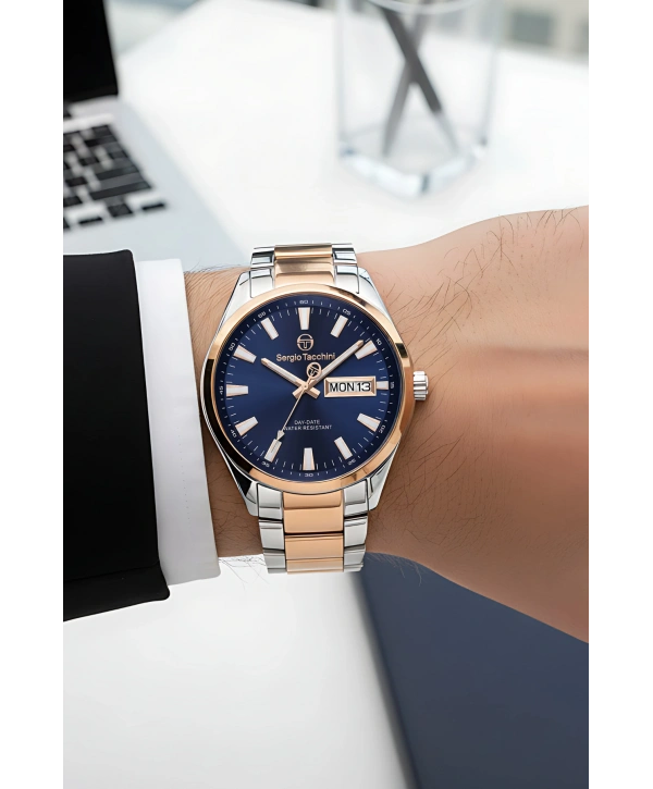 Premium Lüx Çelik Kordon Erkek Kol Saati Gümüş-rose Stsd011