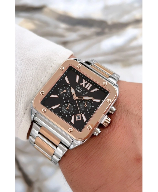 Function Yeni Sezon Erkek Kol Saati Çelik Kordon Gümüş-rose Sdfer068