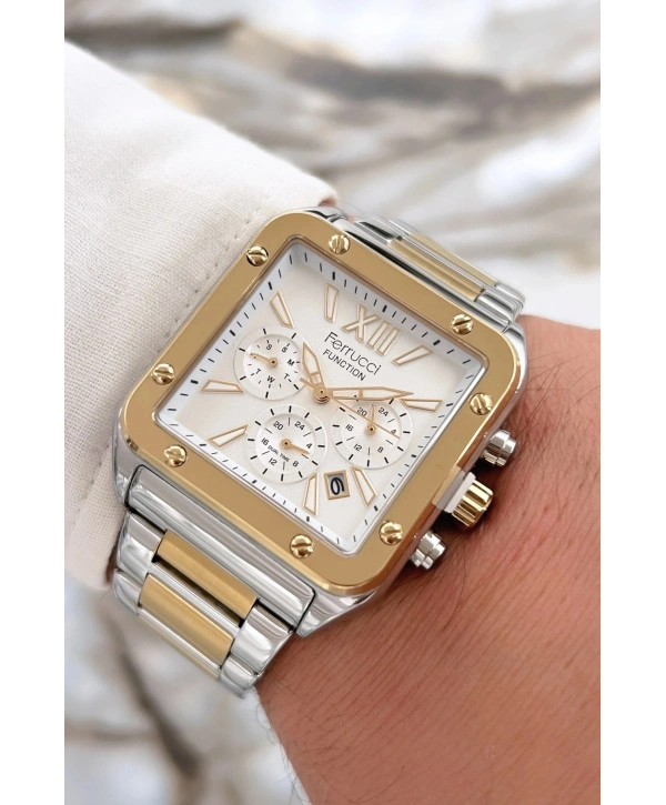 Function Yeni Sezon Erkek Kol Saati Çelik Kordon Gümüş-gold Sdfer068