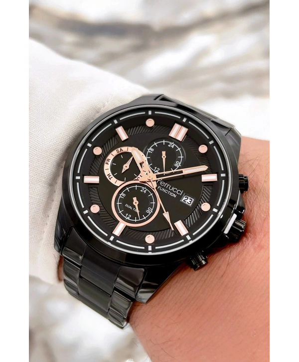 Yeni Sezon Çelik Kordon Function Erkek Kol Saati Siyah Sdfer071