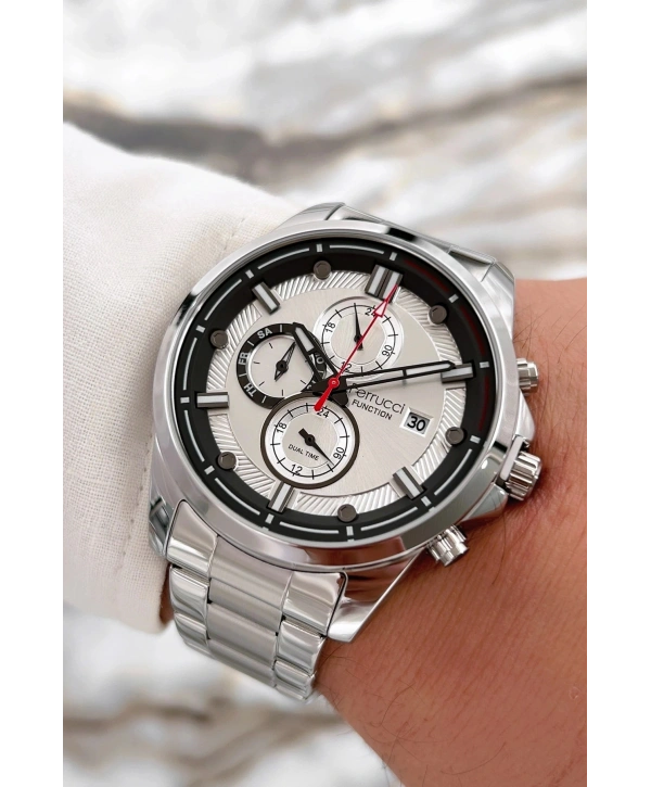 Yeni Sezon Çelik Kordon Function Erkek Kol Saati Gümüş-beyaz Sdfer071