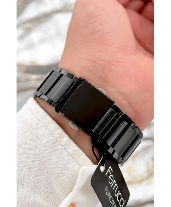 Siyah Yeni Sezon Çelik Kordon Function Erkek Kol Saati Sdfer072