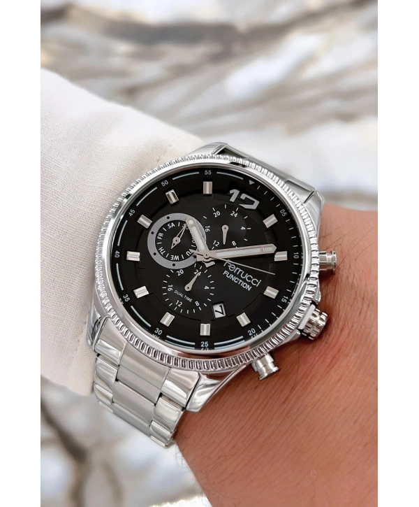 Gümüş-siyah Çelik Kordon Function Yeni Sezon Erkek Kol Saati Sdfer073