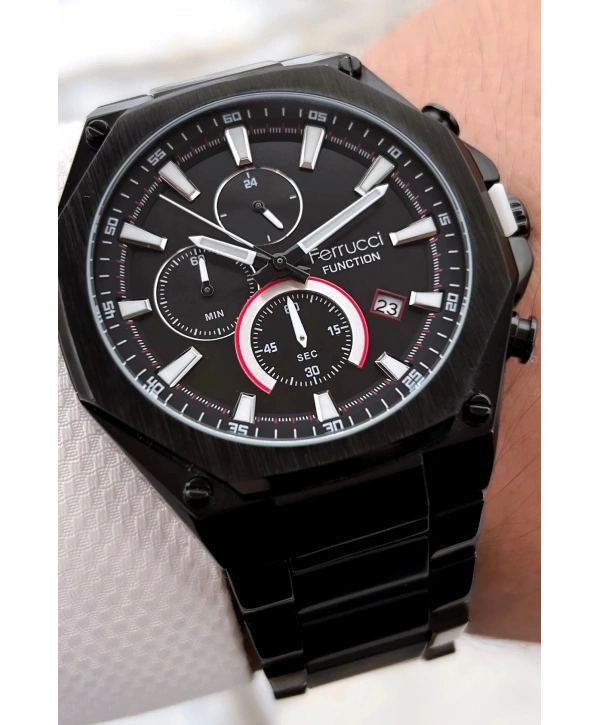 Çelik Kordon Function Siyah Yeni Sezon Erkek Kol Saati Sdfer075