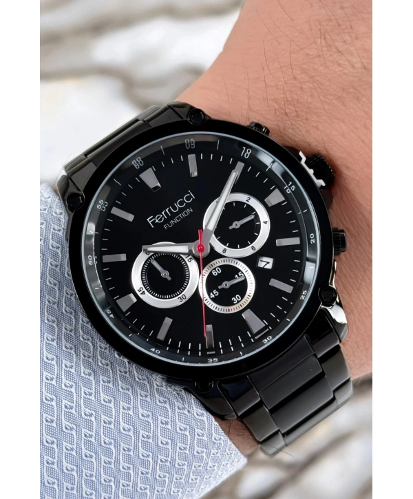 Çelik Kordon Function Siyah Yeni Sezon Erkek Kol Saati Sdfer076