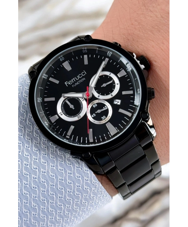 Çelik Kordon Function Siyah Yeni Sezon Erkek Kol Saati Sdfer076