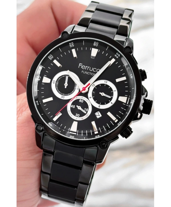 Çelik Kordon Function Siyah Yeni Sezon Erkek Kol Saati Sdfer081