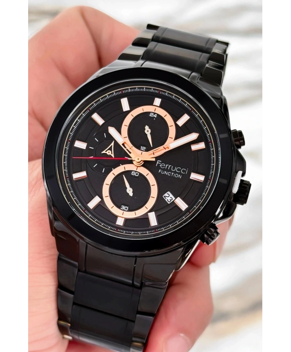 Çelik Kordon Function Erkek Kol Saati Siyah Yeni Sezon Sdfer084