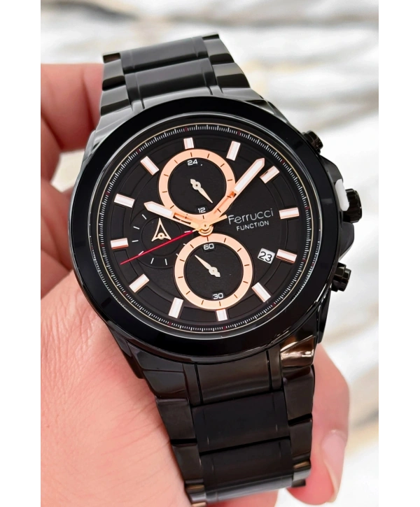 Çelik Kordon Function Erkek Kol Saati Siyah Yeni Sezon Sdfer084