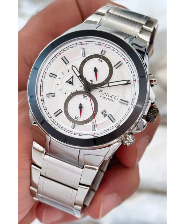 Çelik Kordon Function Erkek Kol Saati Gümüş-beyaz Yeni Sezon Sdfer084