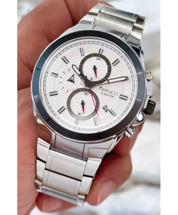 Çelik Kordon Function Erkek Kol Saati Gümüş-beyaz Yeni Sezon Sdfer084