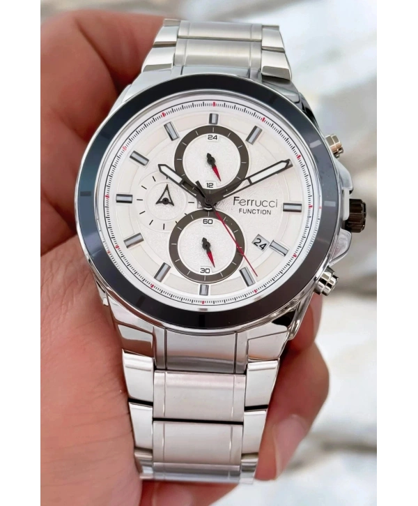 Çelik Kordon Function Erkek Kol Saati Gümüş-beyaz Yeni Sezon Sdfer084