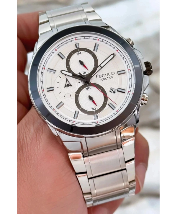 Çelik Kordon Function Erkek Kol Saati Gümüş-beyaz Yeni Sezon Sdfer084