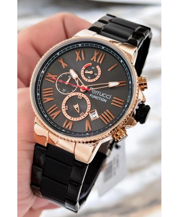 Çelik Kordon Function Erkek Kol Saati Siyah 3atm Suya Dayanıklı Sdfer089