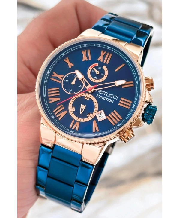 Çelik Kordon Function Erkek Kol Saati Mavi 3atm Suya Dayanıklı Sdfer089