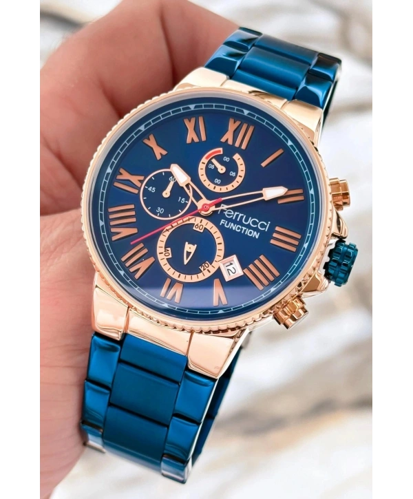 Çelik Kordon Function Erkek Kol Saati Mavi 3atm Suya Dayanıklı Sdfer089