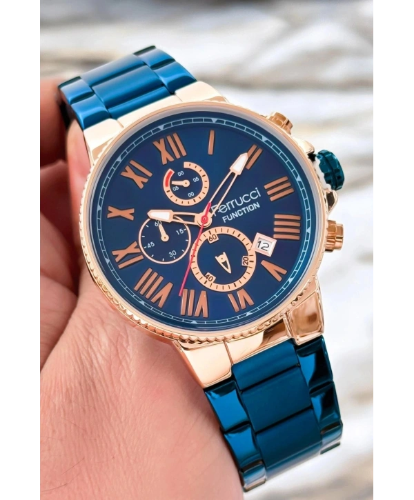 Çelik Kordon Function Erkek Kol Saati Mavi 3atm Suya Dayanıklı Sdfer089