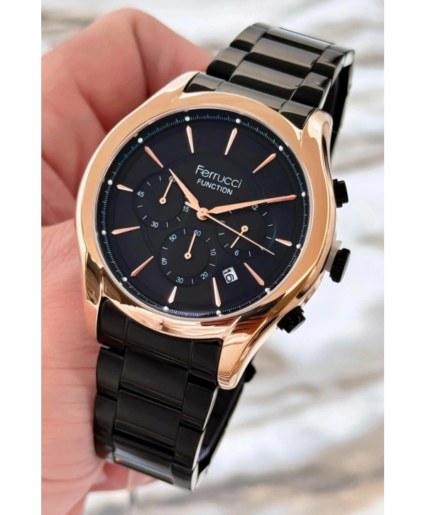 Function Erkek Kol Saati Siyah Çelik Kordon 3atm Suya Dayanıklı Sdfer090
