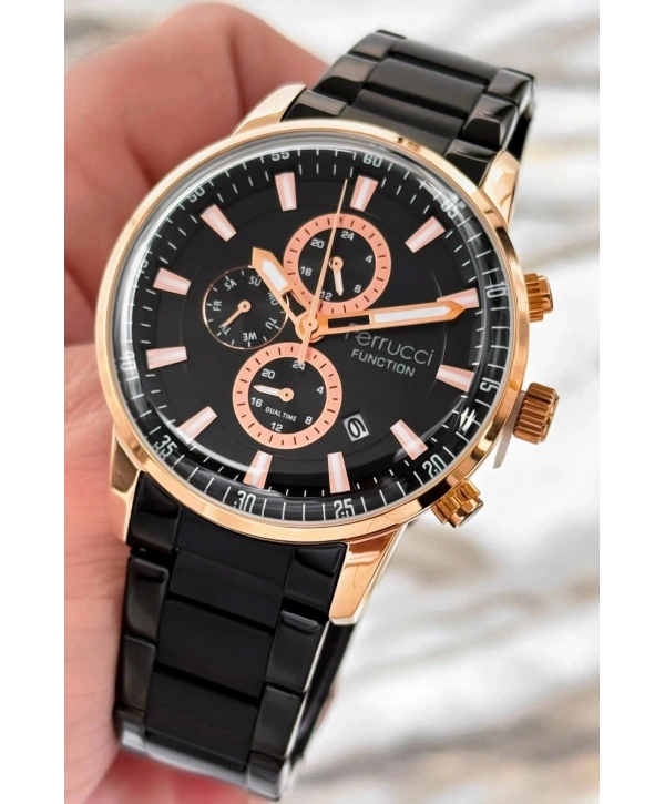 Function Erkek Kol Saati Siyah Çelik Kordon 3atm Suya Dayanıklı Sdfer091