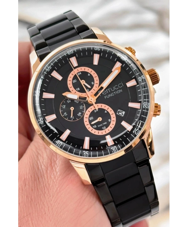 Function Erkek Kol Saati Siyah Çelik Kordon 3atm Suya Dayanıklı Sdfer091