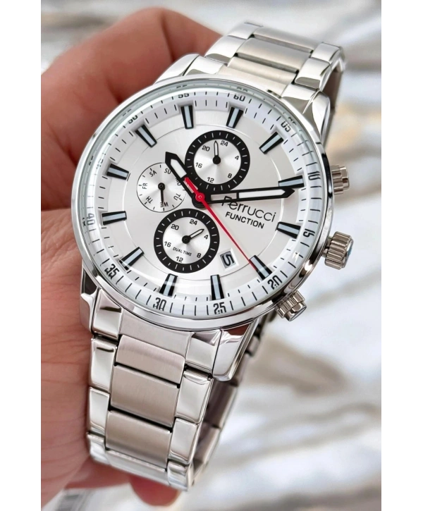 Function Erkek Kol Saati Gümüş Çelik Kordon 3atm Suya Dayanıklı Sdfer091