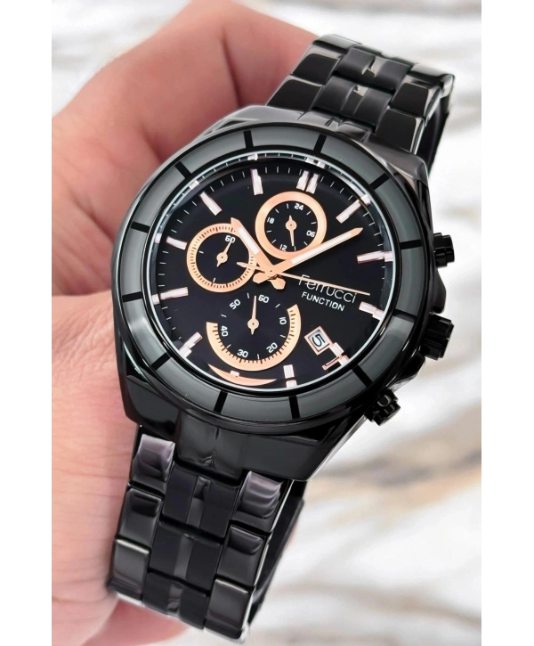 Function Erkek Kol Saati Siyah Çelik Kordon 3atm Suya Dayanıklı Sdfer094