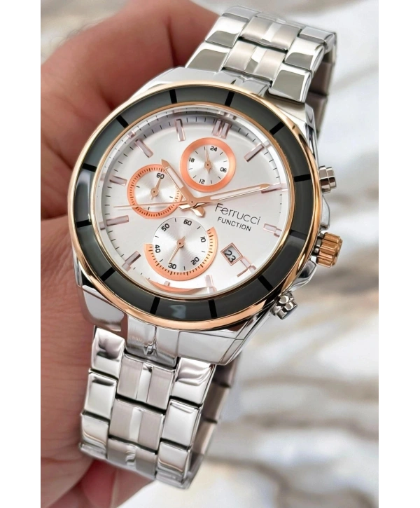 Function Erkek Kol Saati Gümüş-beyaz Çelik Kordon 3atm Suya Dayanıklı Sdfer094