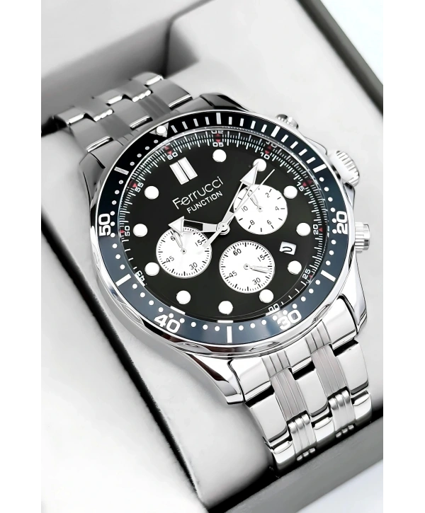 Function Erkek Kol Saati Gümüş-yeşil Çelik Kordon 3atm Suya Dayanıklı Sdfer095