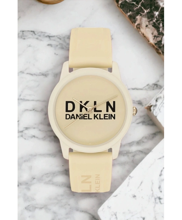 Kadın Kol Saati Bej Renk Silikon Kordon&kasa Dk.1.12645.6 Sddk073