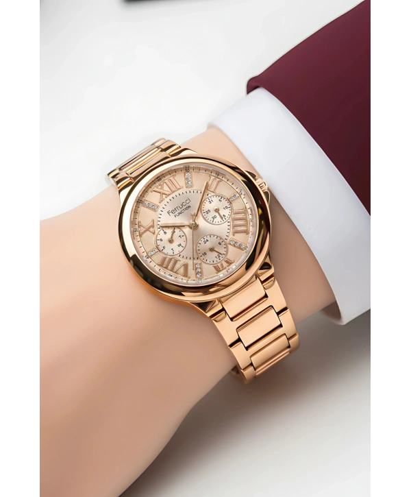 Function Kadın Kol Saati Rose Gold Çelik Kordon Çelik Kasa Fc.14386fm.04 Sdfer108