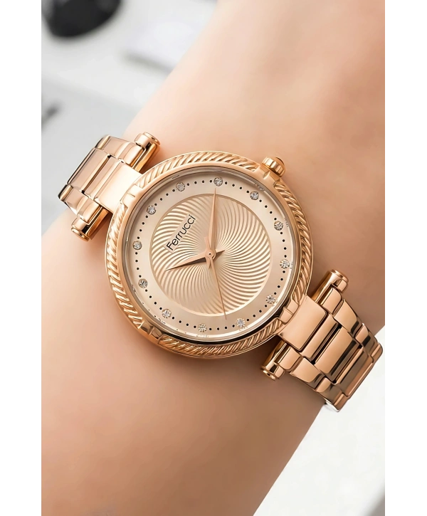 Kadın Kol Saati Rose Gold Çelik Kordon Çelik Kasa FC.14337M.03 sdfer110
