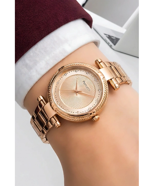 Kadın Kol Saati Rose Gold Çelik Kordon Çelik Kasa FC.14337M.03 sdfer110